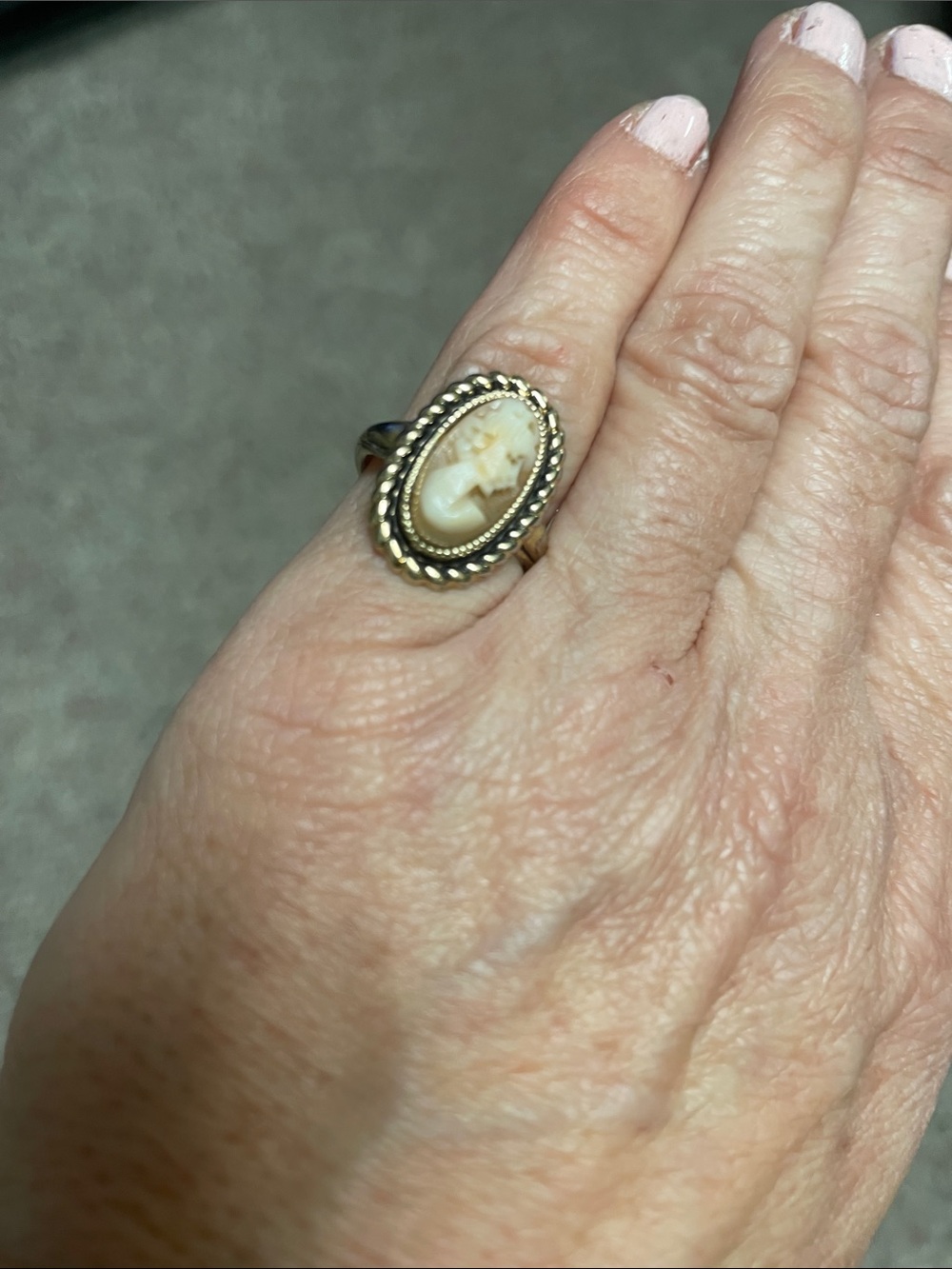 Vintage 14k ge Cameo Ring